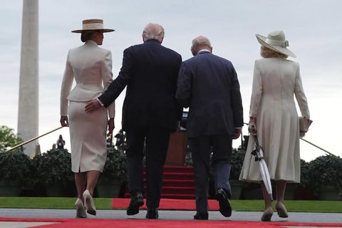 Po-Geste heizt Ehegerüchte um Trump an