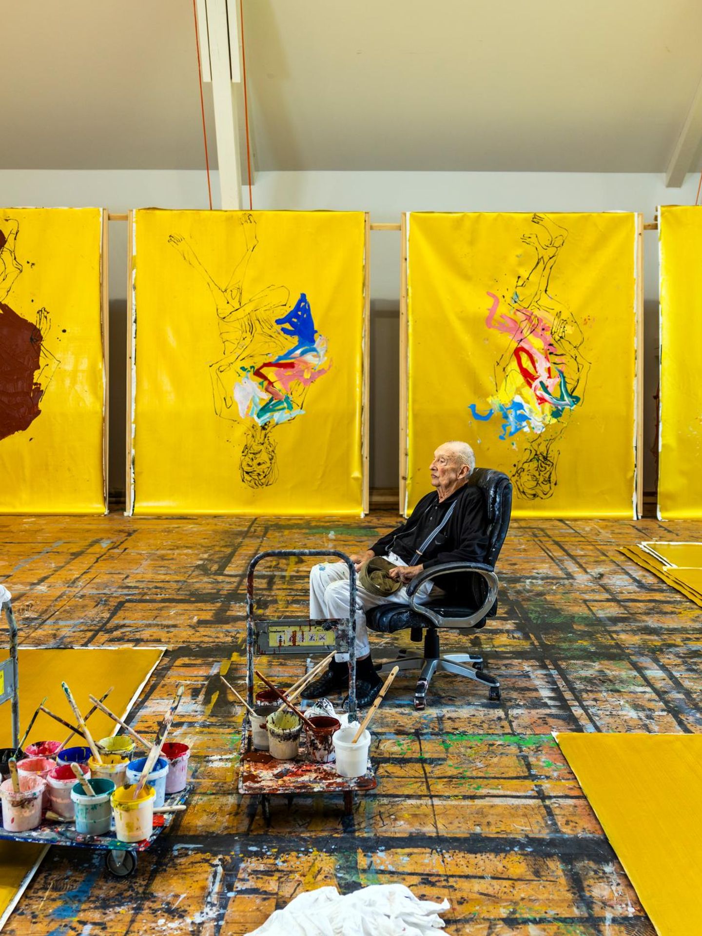 Georg Baselitz in seinem Atelier
