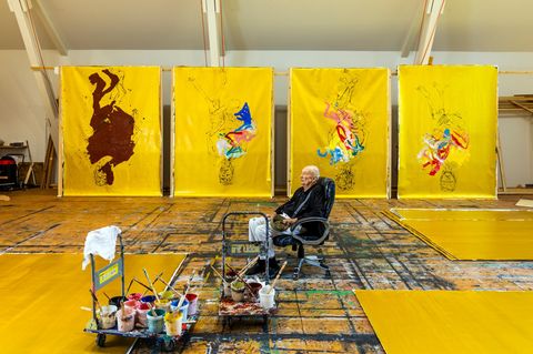 Georg Baselitz in seinem Atelier
