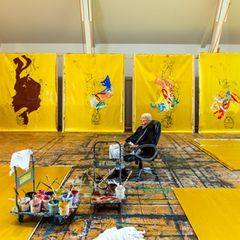 Georg Baselitz in seinem Atelier