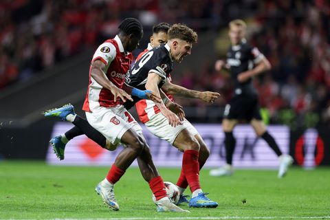 Philipp Treu hatte in Braga einen schweren Stand. Foto: Miguel Angelo Pereira/AP/dpa