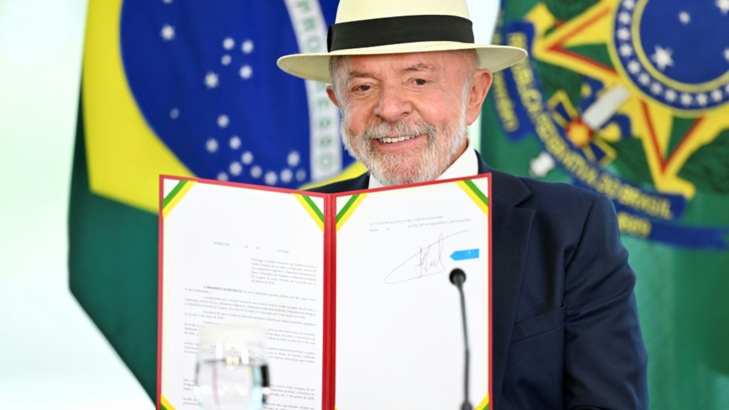 Brasiliens Staatschef Lula mit dem Mercosur-Abkommen