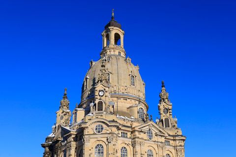 Die Dresdner Frauenkirche, eines der berühmtesten Gebäude der Stadt