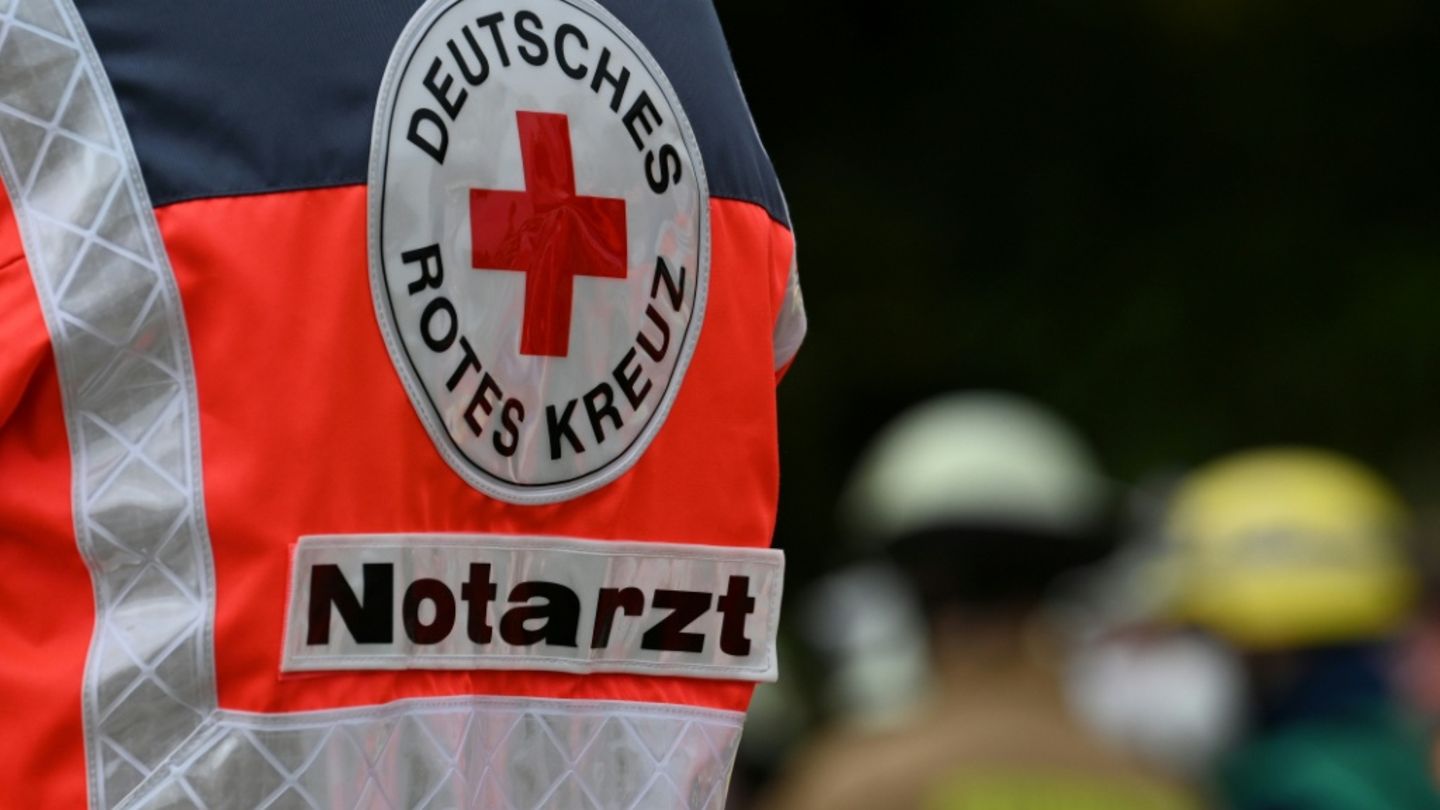 Notarzt bei einer Übung