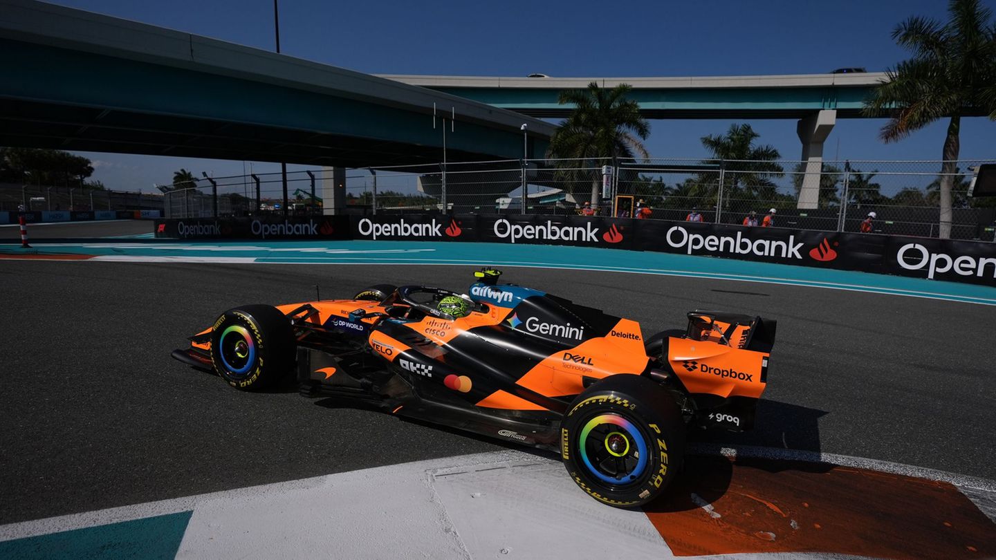 Lando Norris steht in der Sprint-Qualifikation ganz vorne. Foto: Rebecca Blackwell/AP/dpa