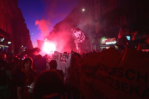 Nach Angaben der Polizei verlief der 1. Mai in Berlin friedlich. Foto: Fabian Sommer/dpa