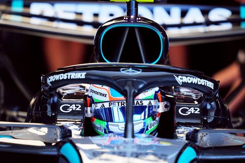 Mercedes-Teenager Kimi Antonelli rast zur Pole Position in Miami. Foto: Rebecca Blackwell/Pool AP/AP/dpa