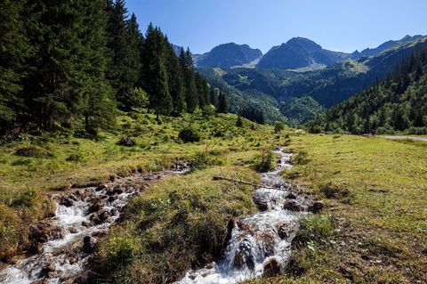 Ein Tal in Vorarlberg. Ein deutscher Urlauber verunglückte bei einer Wanderung
