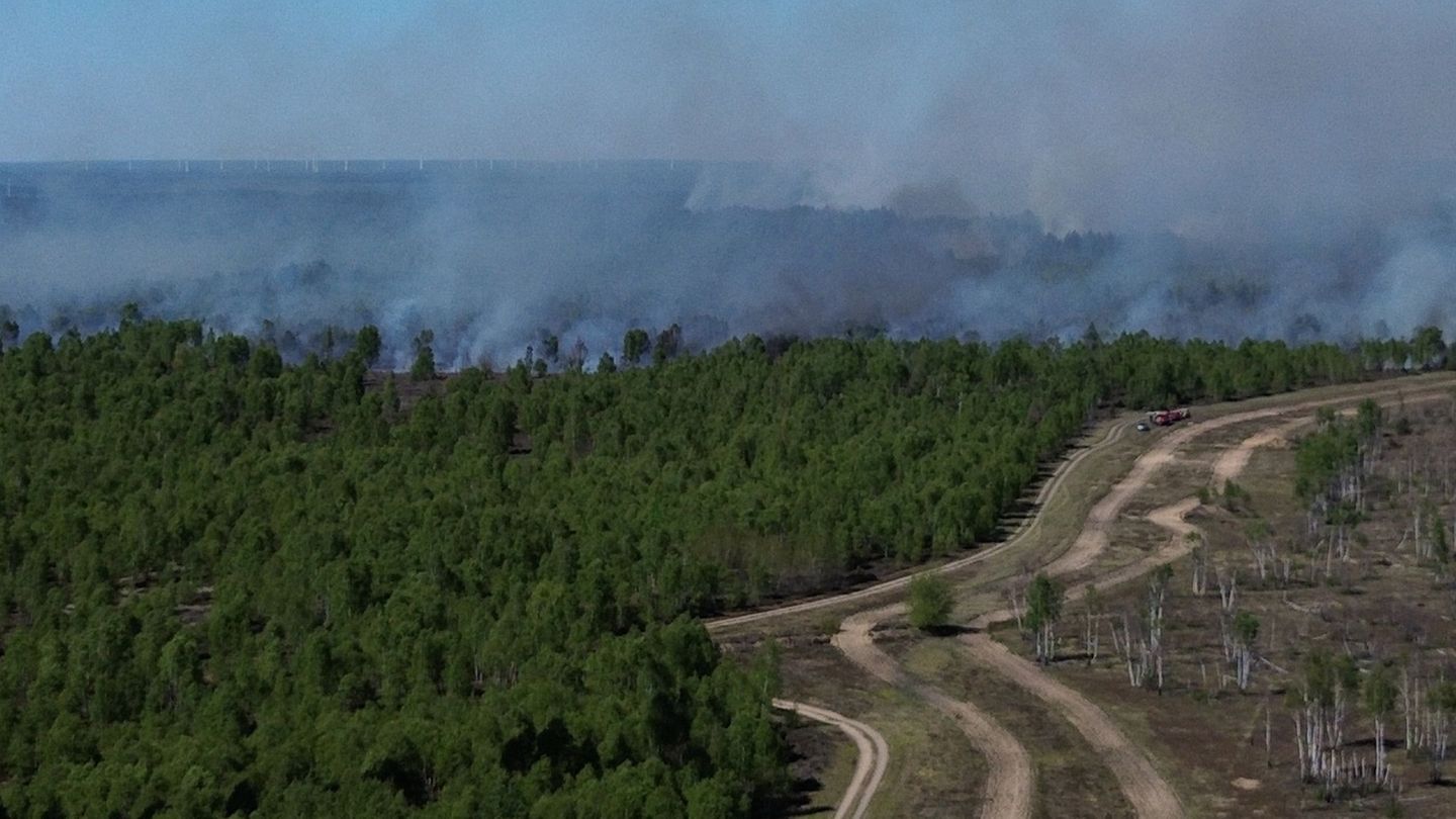 Feuer bei Jüterbog: Woidke würdigt Feuerwehr-Einsatz gegen Waldbrand