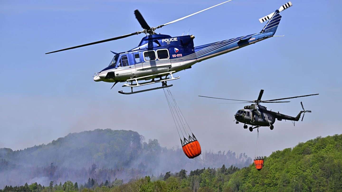 Tschechien: Großbrand im Nationalpark - Hubschrauber im Dauereinsatz