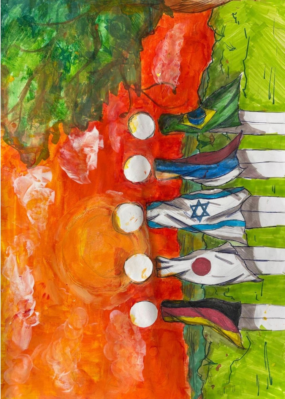 Interview Schulleiter Israel handgemaltes Bild