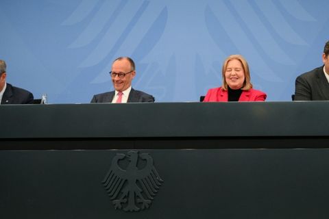 Die Parteivorsitzenden von Union und SPD
