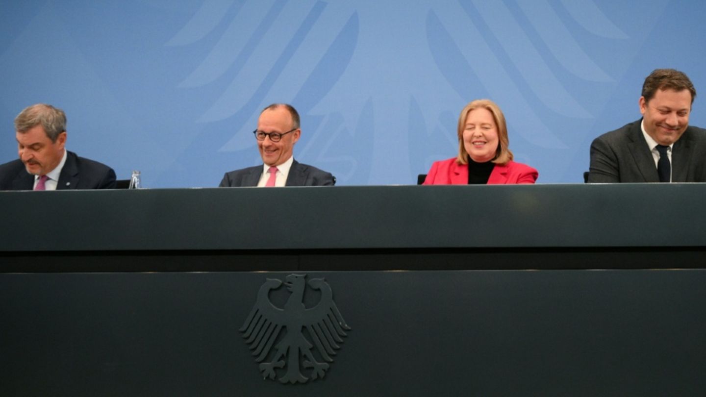 Die Parteivorsitzenden von Union und SPD