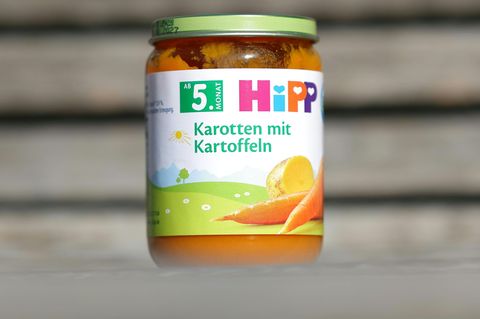 Hipp-Glas mit Babynahrung