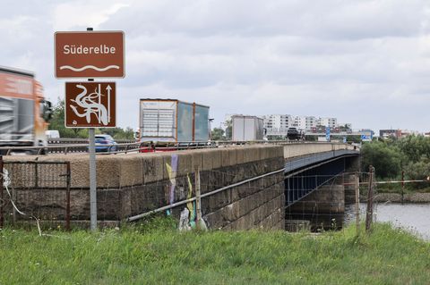 Die Süderelbbrücke der A1 wird in den kommenden drei Nächten in Fahrtrichtung Süden gesperrt. (Archivbild) Foto: Christian Chari
