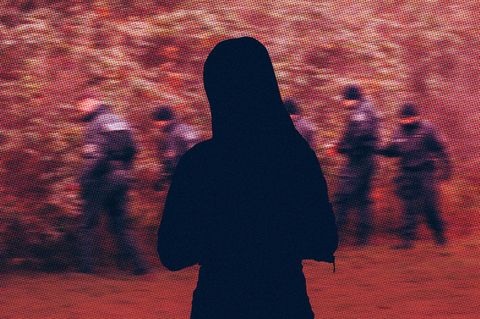 Silhouette von Gina H., Angeklagte im Fall Fabian