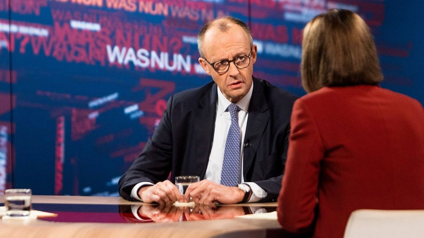 Bettina Schausten im Gespräch mit Bundeskanzler Friedrich Merz, hier in "Was nun, Herr Merz?" vom 16. Dezember 2025.