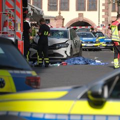 Der Ort der mutmaßlichen Amokfahrt in der Leipziger Innenstadt