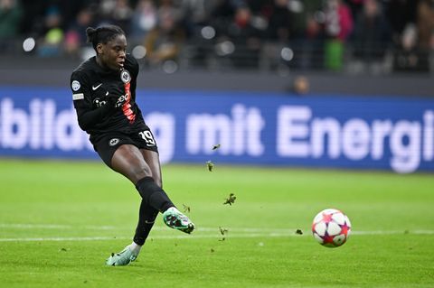Eintracht-Stürmerin Nicole Anyomi erzielte gegen Nürnberg für einen Doppelpack. (Archivbild) Foto: Arne Dedert/dpa