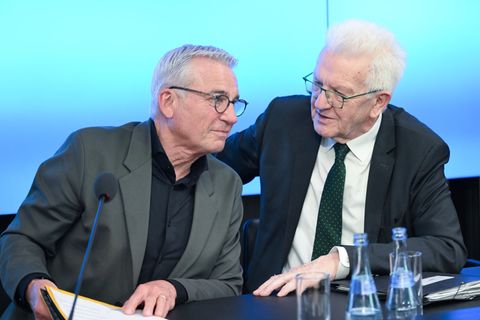 Zum letzten Mal werden Ministerpräsident Kretschmann und sein Stellvertreter Strobl im Kabinett zusammenkommen. (Archivbild) Fot