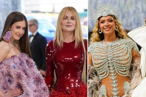 Stylische Mutter-Tochter-Duos: Nicole Kidman posierte mit ihrer Tochter Sunday Rose (l.), Beyoncé mit Blue Ivy.