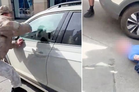 Passanten schlagen gegen Auto - Polizei überwältigt Täter