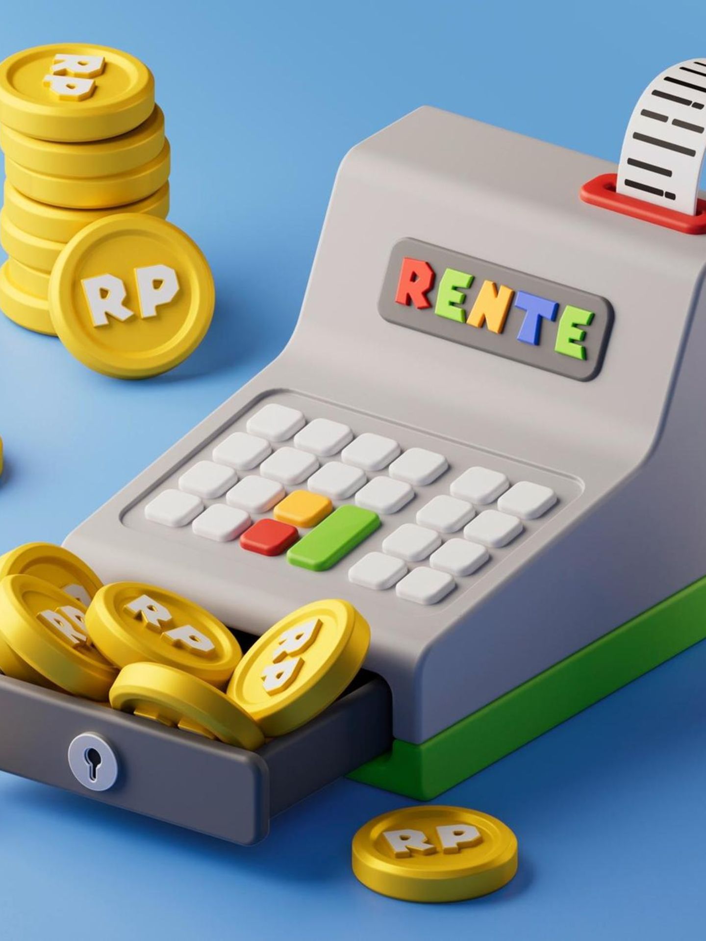 Illustration: Eine voll gefüllte Rentenkasse