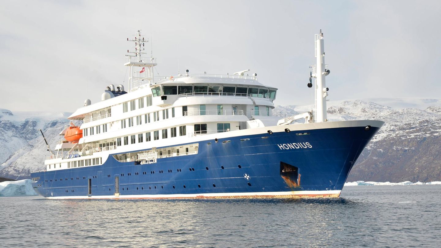 Das Kreuzfahrtschiff „MS Hondius“