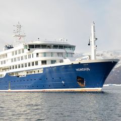 Das Kreuzfahrtschiff „MS Hondius“