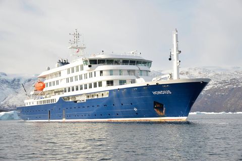 Das Kreuzfahrtschiff „MS Hondius“