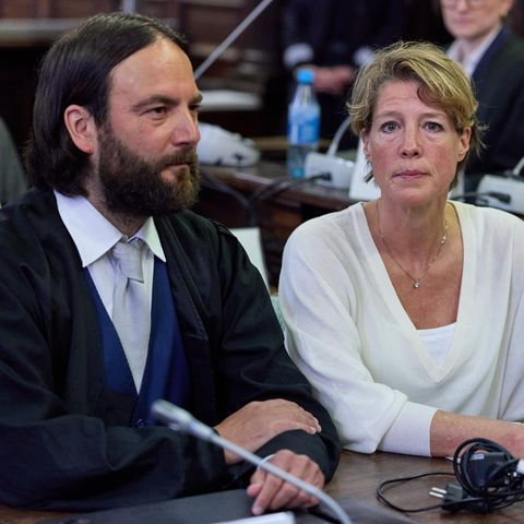 Christina Block und ihr Anwalt Ingo Bott im Landgericht Hamburg