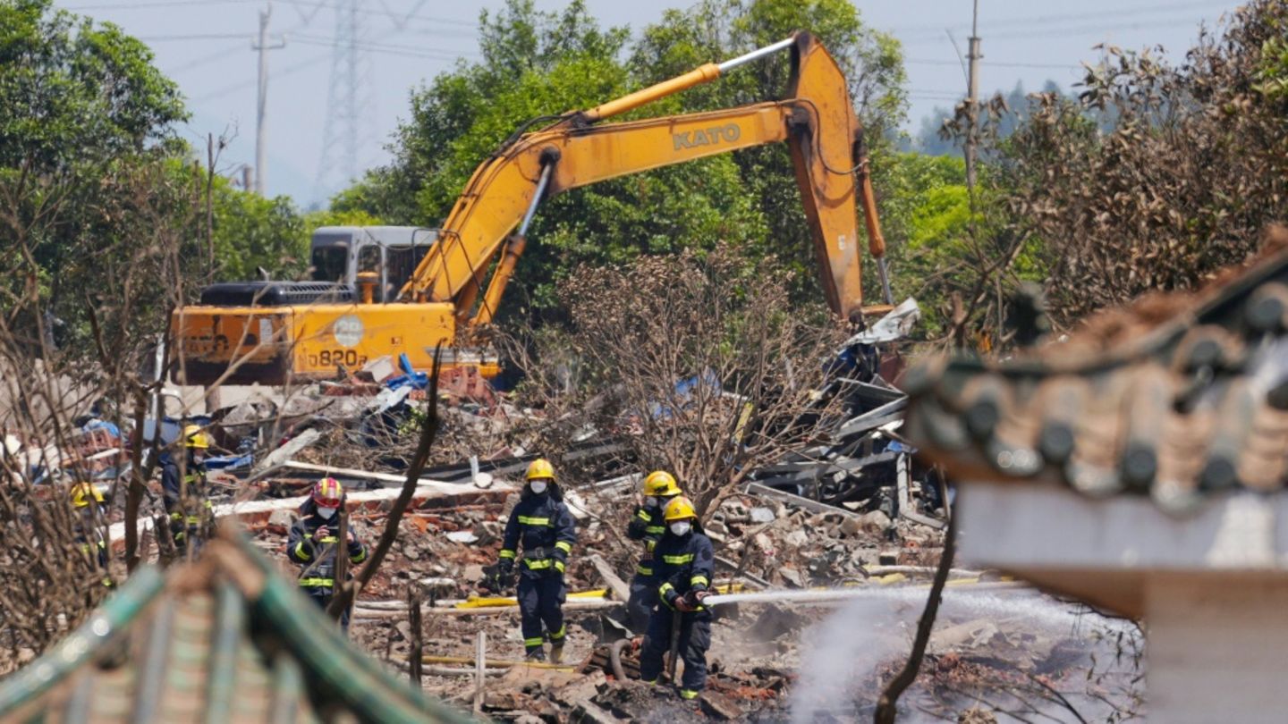 Unfallort in der Provinz Hunan