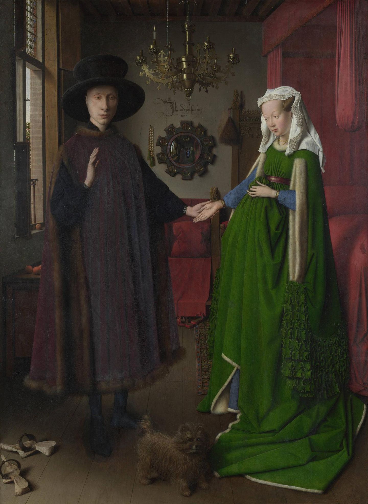 Das "Arnolfini-Porträt von 1434, aus der National Gallery London