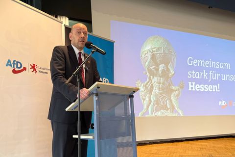 Robert Lambrou, Hessens Co-Landesprecher der AfD, hat im März 2026 bei der Gründungsversammlung der hessischen AfD-Jugendorganis