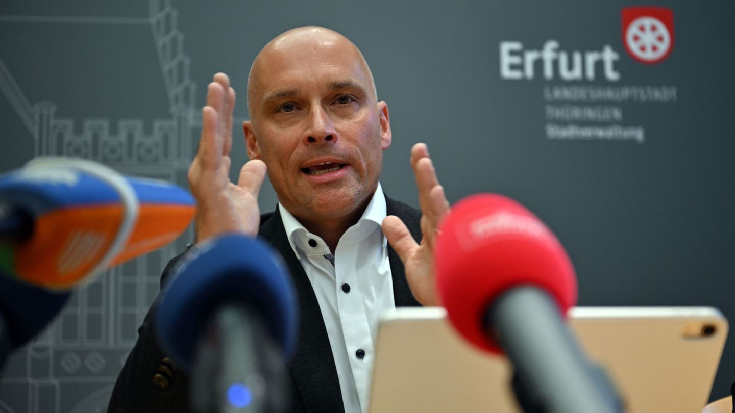 Andreas Horn (CDU), Oberbürgermeister von Erfurt, informierte über die Vorbereitungen der Stadt auf den AfD-Bundesparteitag, der