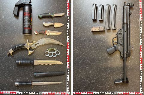 Waffenarsenal bei Zwangsräumung entdeckt. Foto: -/Polizei Wuppertal/dpa