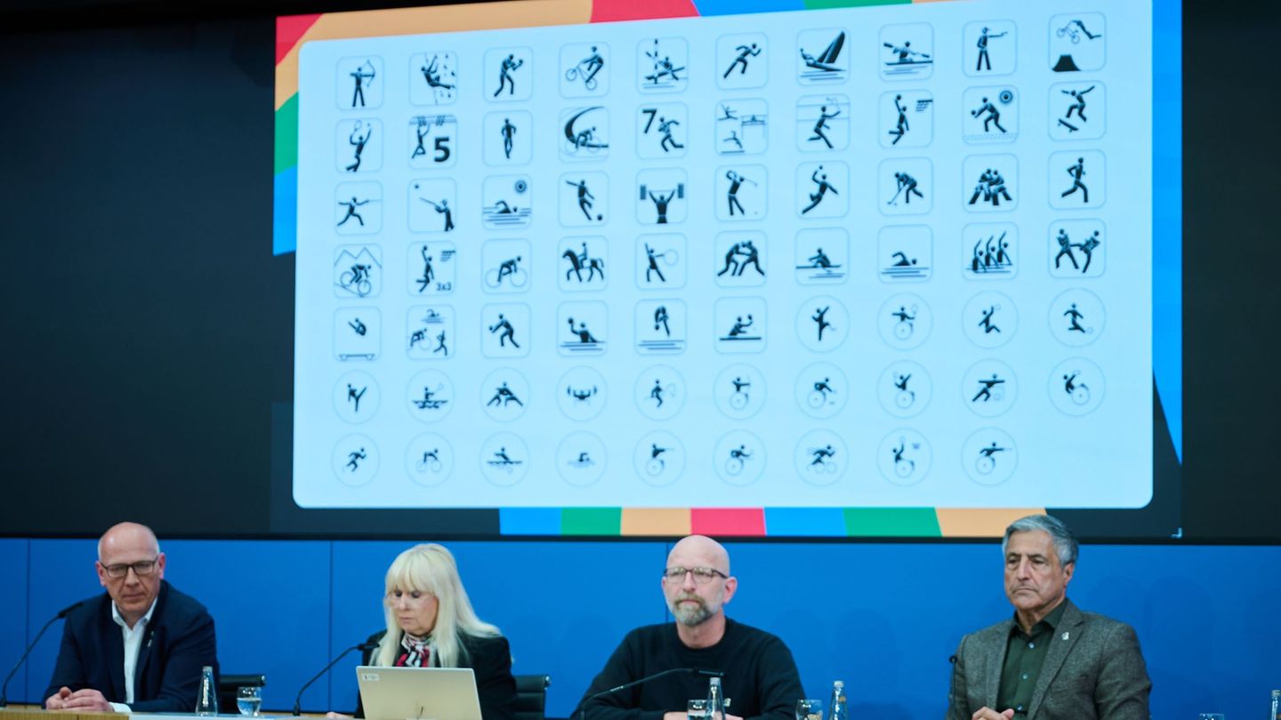 Kai Wegner (l) und Iris Spranger haben das Olympiakonzept vorgestellt. Foto: Annette Riedl/dpa
