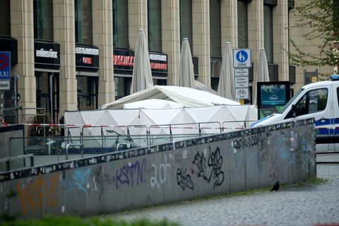Abgesperrter Tatort in Leipzig