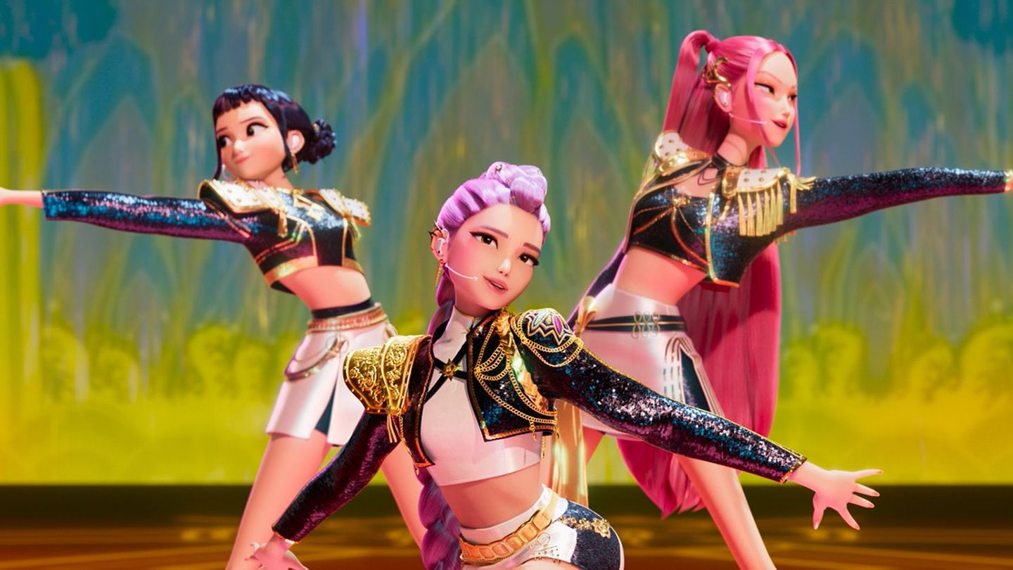 Im Netflix-Hit "KPop Demon Hunters" geht es um die Girl-Band Huntrix. (Foto Handout) Foto: -/Netflix/dpa
