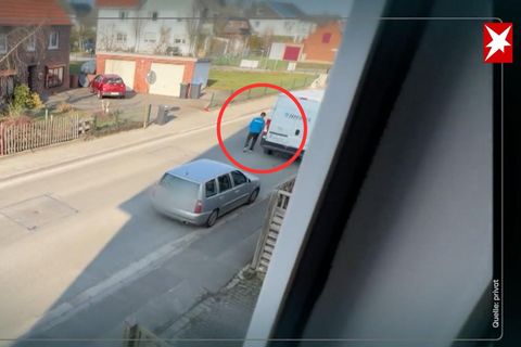 Frau filmt dreisten Hermes-Boten