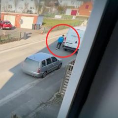Frau filmt dreisten Hermes-Boten