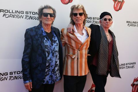 Ronnie Wood, Mick Jagger und Keith Richards (v.l.)