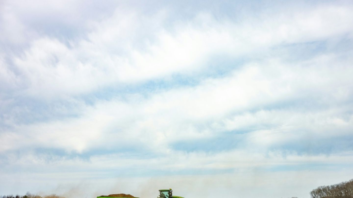 Düngung auf Feld