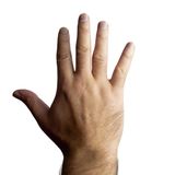Männliche Hand von oben