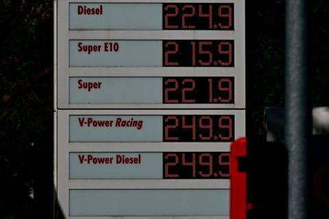 Preise an Berliner Tankstelle am 24. April
