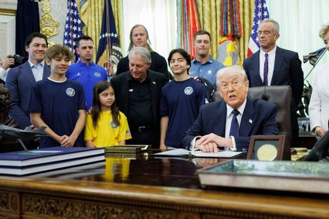 Donald Trump bei der Wiedereinführung des "The Presidential Physical Fitness Awards".