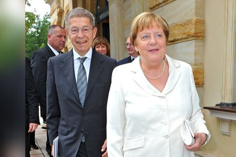 Angela Merkel und Joachim Sauer anlässlich der Eröffnung der Richard-Wagner-Festspiele im Juli 2025 in Bayreuth.