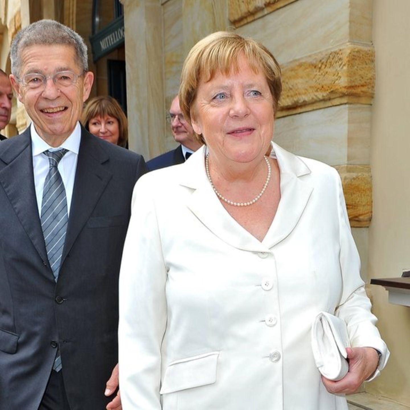 Angela Merkel und Joachim Sauer anlässlich der Eröffnung der Richard-Wagner-Festspiele im Juli 2025 in Bayreuth.