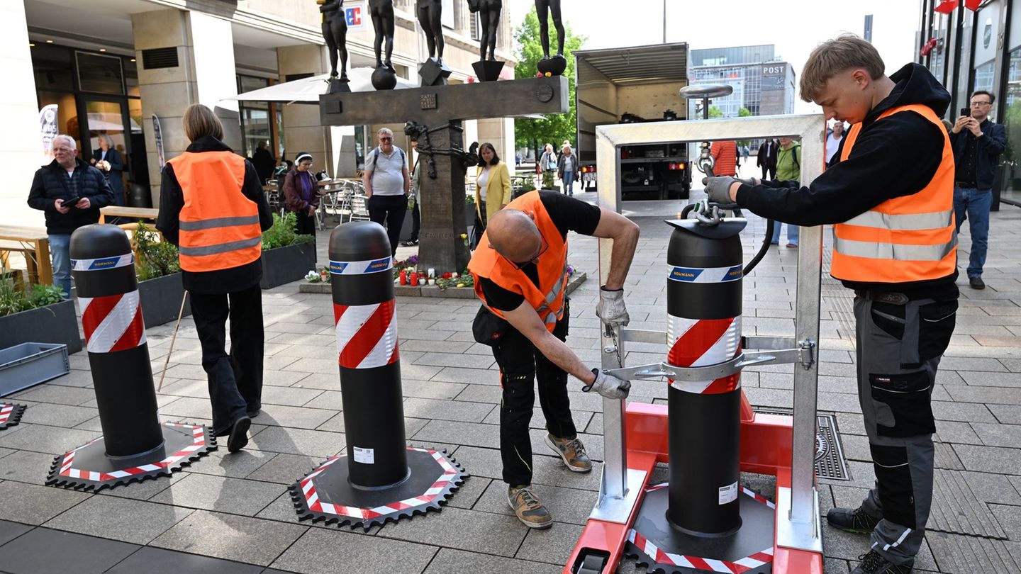 Sicherung der Innenstadt: Leipzig stellt massive Sperren nach tödlicher Amokfahrt auf