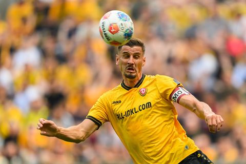 Stefan Kutschke (Dynamo Dresden) beendet zum Saisonende seine Karriere. (Archivbild) Foto: Robert Michael/dpa